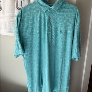 Greg Norman Collection Blue Polo Shirt Lightweight Pique